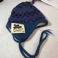 VTG NWT 90s Igloos Purple 100 Wool Winter Ski Beanie Unisex Adult Made in USA