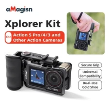 aMagisn Handle Grip Xplorer Kit For Insta360 AcePro2/DJI Action Sports Camera
