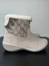 Easy Spirit Vance Women's Boot - Tan With Fleece Lining Jeweled Bootie Sz 8.5