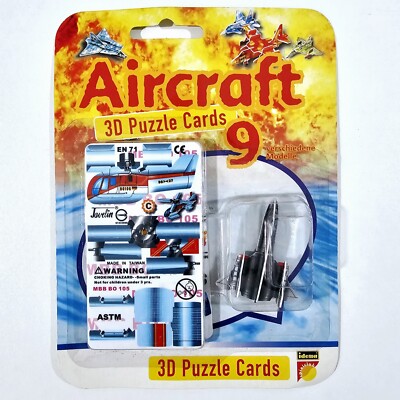 idena spielclub 3D PUZZLE CARDS - AIRCRAFT - 9 Luftfahrzeuge NEU! Minipuzzles
