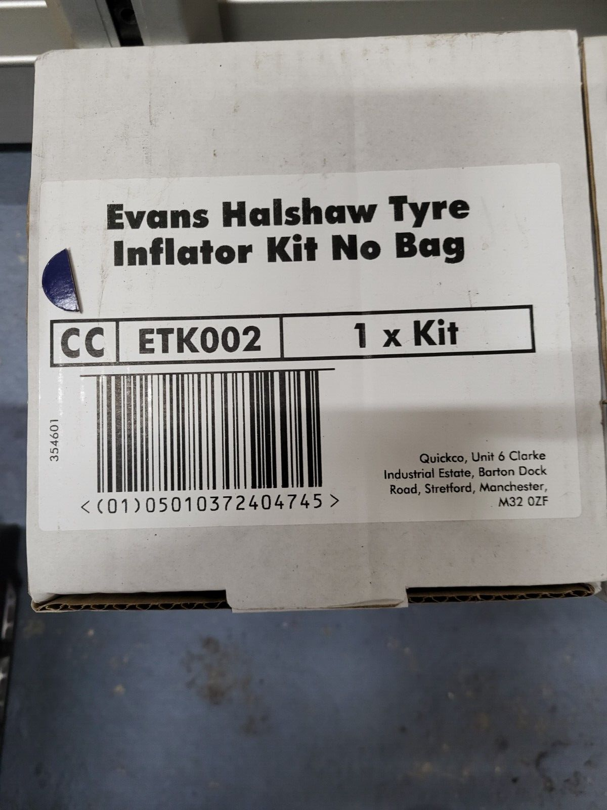 GENUINE NEW EVANS HALSHAW TYRE INFLATOR KIT without bag ETK002 eBay