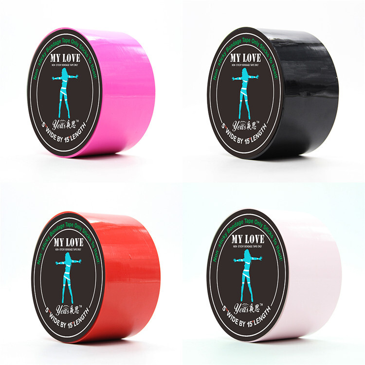 BDSM Bondage Tape Self Adhesive Static Adult PVC Bondage Tape Sex Toy 50mm  x 15M