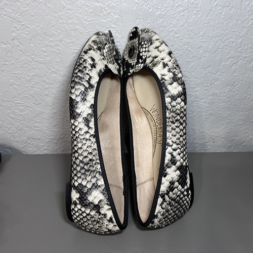 Circus by Sam Edelman Cecilia faux Snake Print Ballet Flats Size 8 Flower On Toe - 第 6/9 張圖片