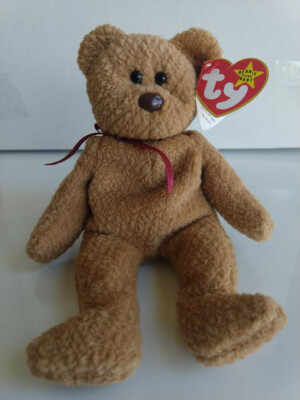 NEW TY BEANIES BABY CURLY DATE OF BIRTH 4-12-96