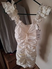 Zara Women's White zip up dress