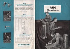 BERLIN Prospekt 1939 AEG Allgemeine Elektricitäts-Gesellschaft Blechscheren