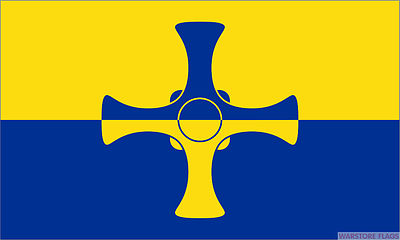 4er Pack Durham County neues Design Mini Flagge 9'' x 6'' 22 cm x 15 cm Flaggen