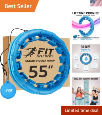 Infinity Weighted Hula Fit Hoop for Adult Weight Loss, 2 in 1 Smart Fitness E...