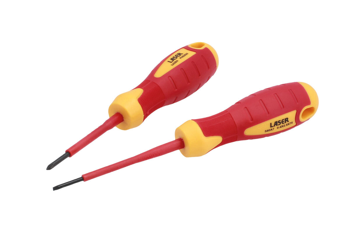 Set Di Screwdriver Isolati VDE Laser 2Pc 8387