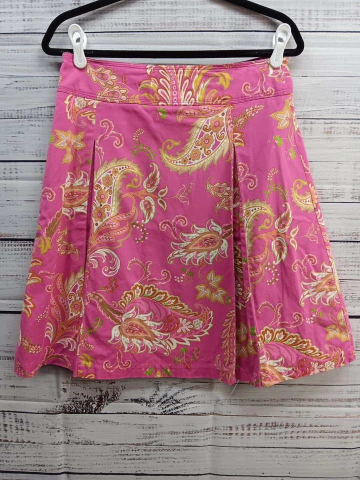 george me by mark eisen Floral Skirt Women's 6 Midi Cotton Blend  - Image 2 of 4