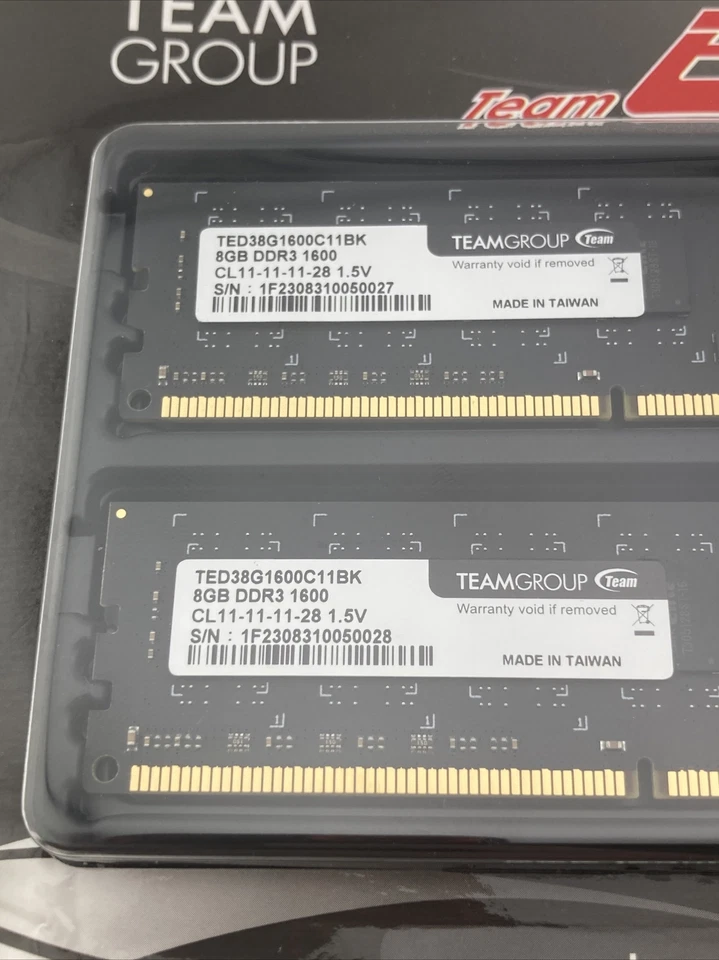 TEAMGROUP Elite DDR3 8GB Kit (2x4GB) 1600MHz Dual Channel Kit - NEW - Image 2 of 4
