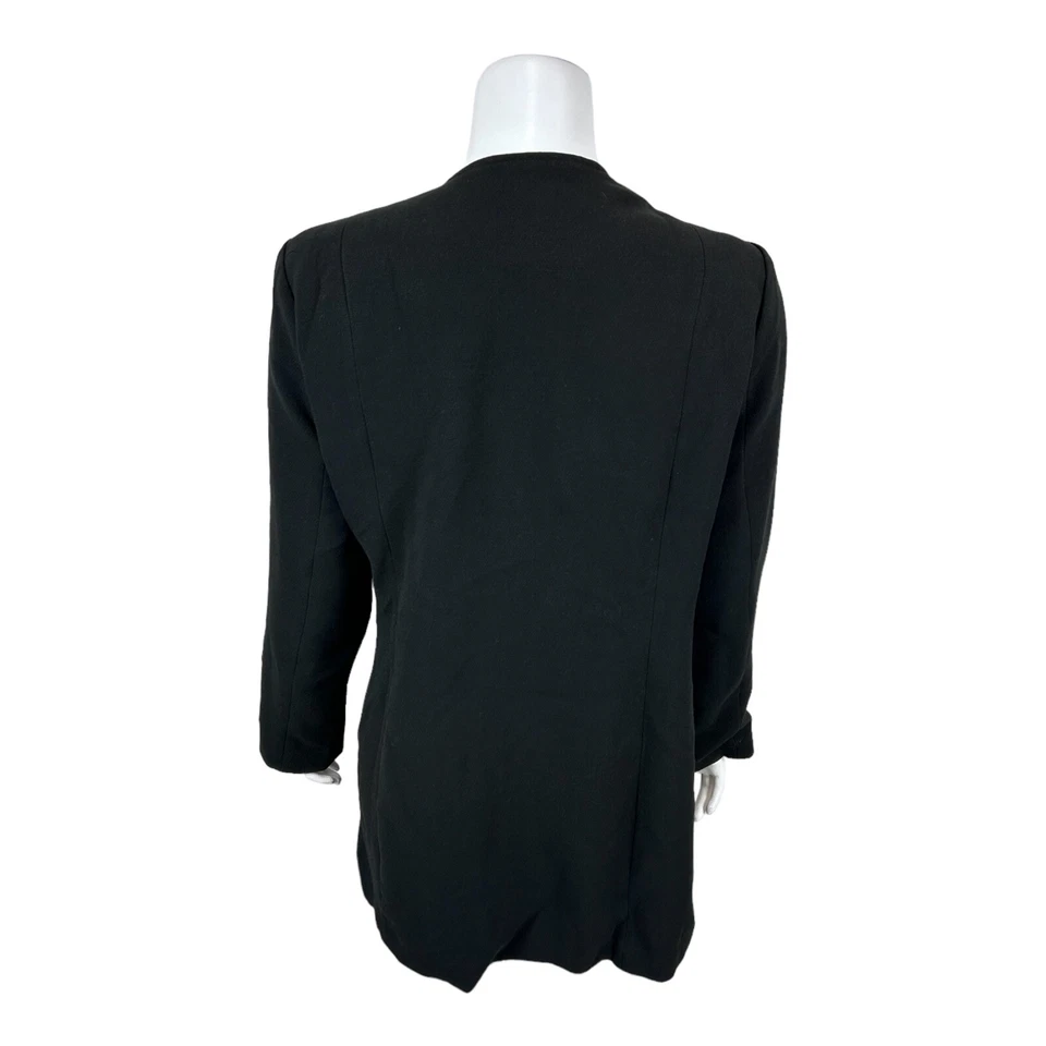 Женская куртка Linea от Louis Dell'Olio с v-образным вырезом на молнии спереди однотонная черная размер 16 - Изображение 2 из 2