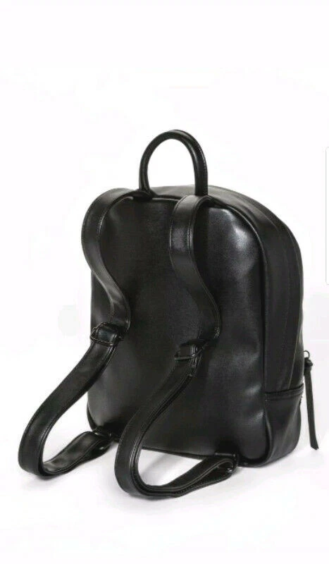 Women's Faux Leather and Faux Fur MINI Backpack  Mossimo Supply Co Black  - Image 4 of 4