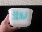 Vintage Pyrex 0502 1 1/2 Pint Amish Butterprint Rectangle Dish Turquoise NO LID