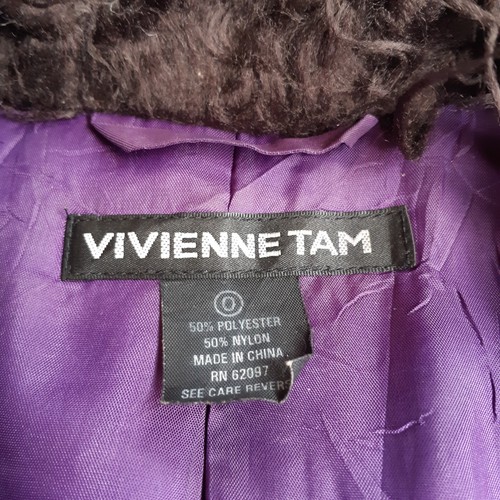 90s Vintage Vivienne Tam Shimmering Iridescent Amethyst Purple Blue Jacket Size0 - 第 10/11 張圖片