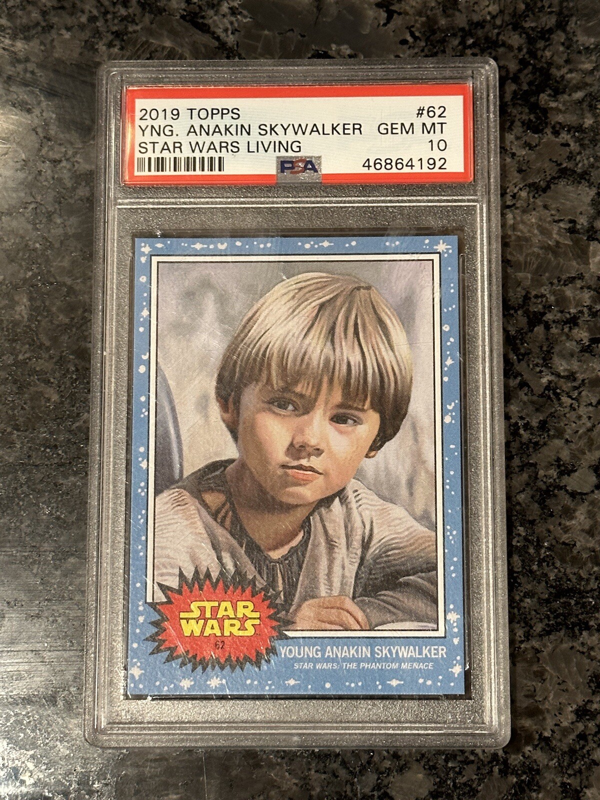 YOUNG ANAKIN SKYWALKER 2019 TOPPS STAR WARS LIVING #62 PSA 10 GEM MINT