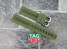 New 20 mm Authentic TAG HEUER Genuine Rubber Tang Strap Green Diver Watch Band T