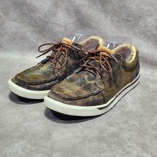 Twisted X WCA0023 Kicks Women 8 Leopard Print Metallic Shimmer Moc Toe Loafers