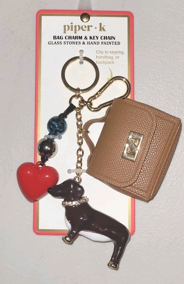 Charming Dachshund Keychain Bag Charm