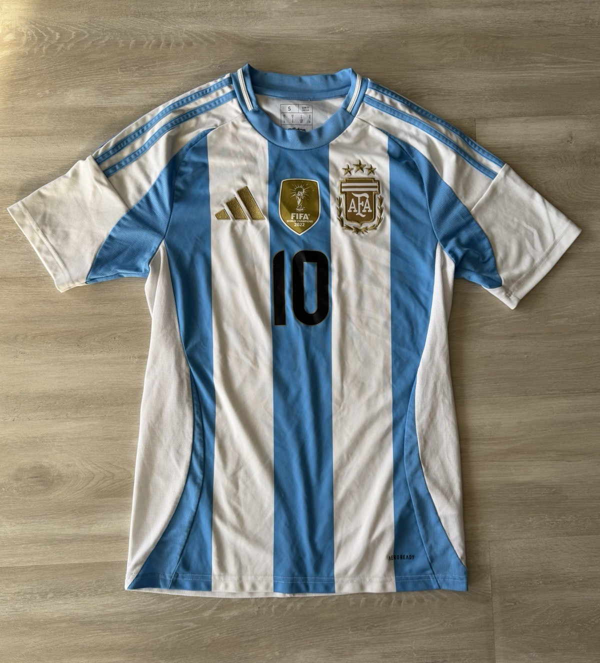 adidas Argentina Lionel Messi #10 Soccer Jersey Men's Size S Blue/White