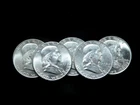 1948, 1949, 1950, 1951, & 1952 50c Franklin Silver Half Dollars - UNC