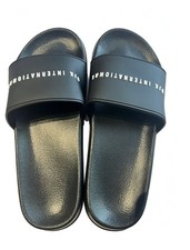 DJK Core Logo Pool Slides Men's Black Uk Size 10