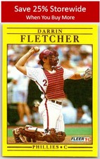 Darrin Fletcher 1991 Fleer Update #U-107 Philadelphia Phillies