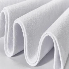 Soft White Felt Fabric Roll 18" x 36" - 1.6mm Thick Craft Material