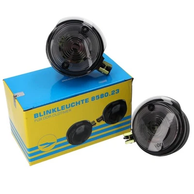 Simson S51 S70 SR50 MZ ETZ TS Blinkerset vorn rauchgrau 8580.23 Vorderblinker - Bild 1 von 3