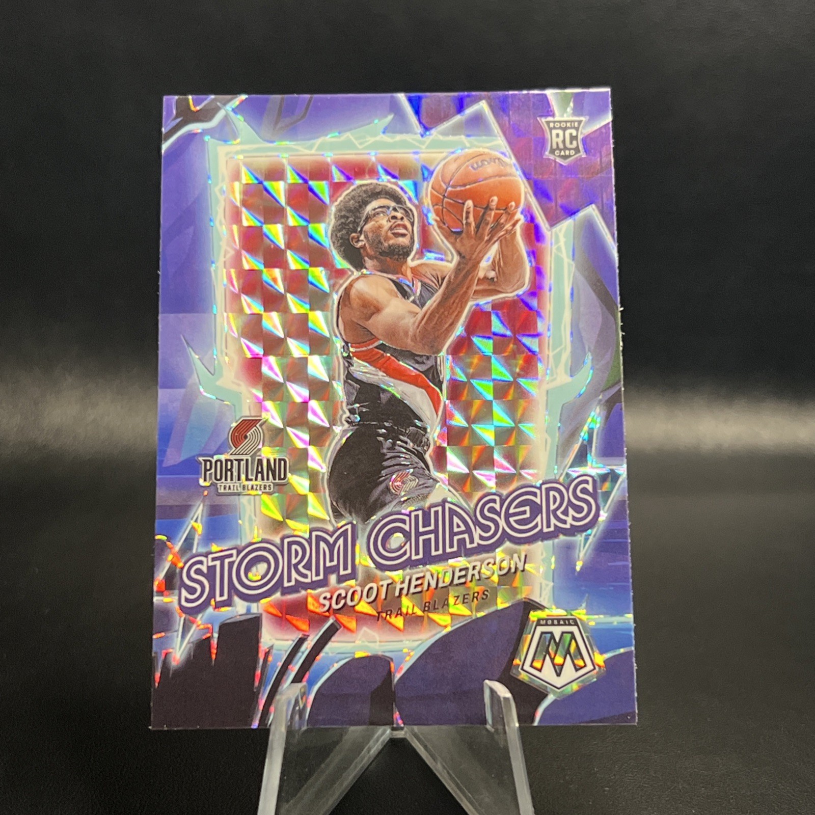 2023 Panini Mosaic Scoot Henderson #16 RC Rookie Storm Chasers SSP - Portland