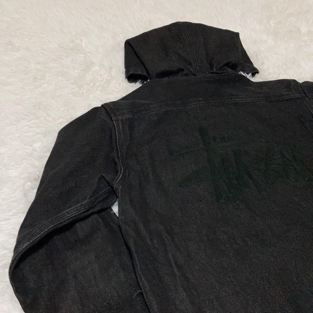 Stussy Active Jacket Full Zip Black L Big Logo Used thumbnail 5