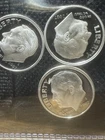 Uncirculated Proof 2007-S San Francisco Mint Silver Roosevelt Dime Lot Of 3