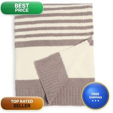 Barefoot Dreams Blanket Cream/Beach Rock 45 X 60