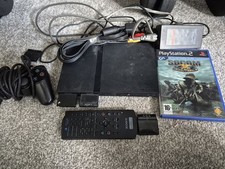 Sony PlayStation 2 PS2 Slim Console Bundle Controller 2 Memory Cards Remote Game