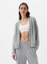 NWT GAP Cloudlight Oversized Cardigan in Light Heather Gray Size XL