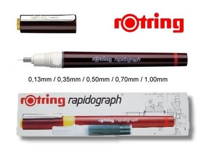 RAPIDOGRAPH Tuschefüller von ROTRING 0,13/0,35/0,50/0,70/1,00mm 