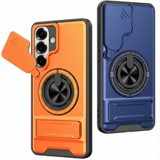 For Samsung Galaxy A16 A15 A26 A53 Case Magnetic Ring Stand Camera Sliding Cover