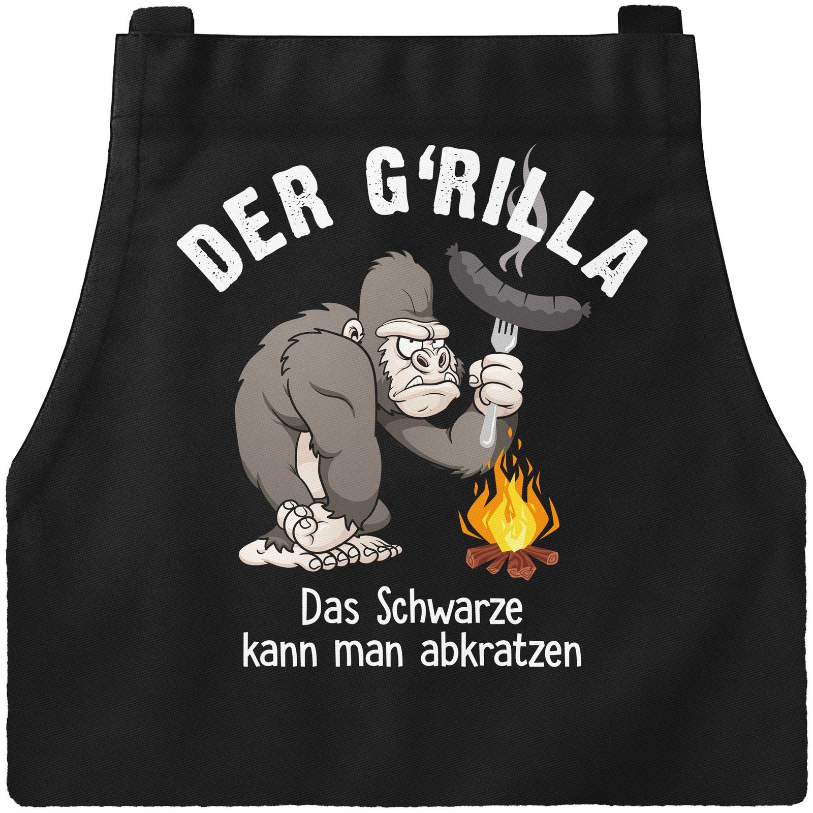 Premium Grill-Schrze fr Mnner Der Grilla Gorilla lustig Bedruckt Fun Motiv 4090₽