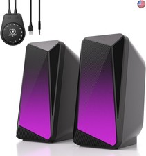SOULION 2.0 Computer Speakers, USB Powered  3.5 mm AUX Bluetooth Speakers