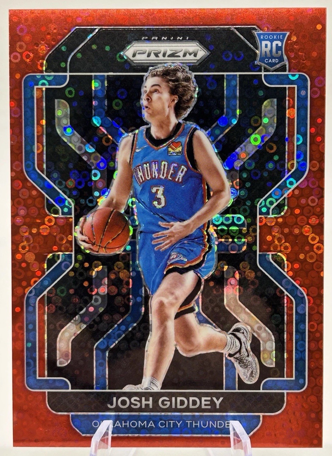 2021-22 Panini Prizm - Josh Giddey #301 Red Fast Break Prizm /100 (RC) BULLS