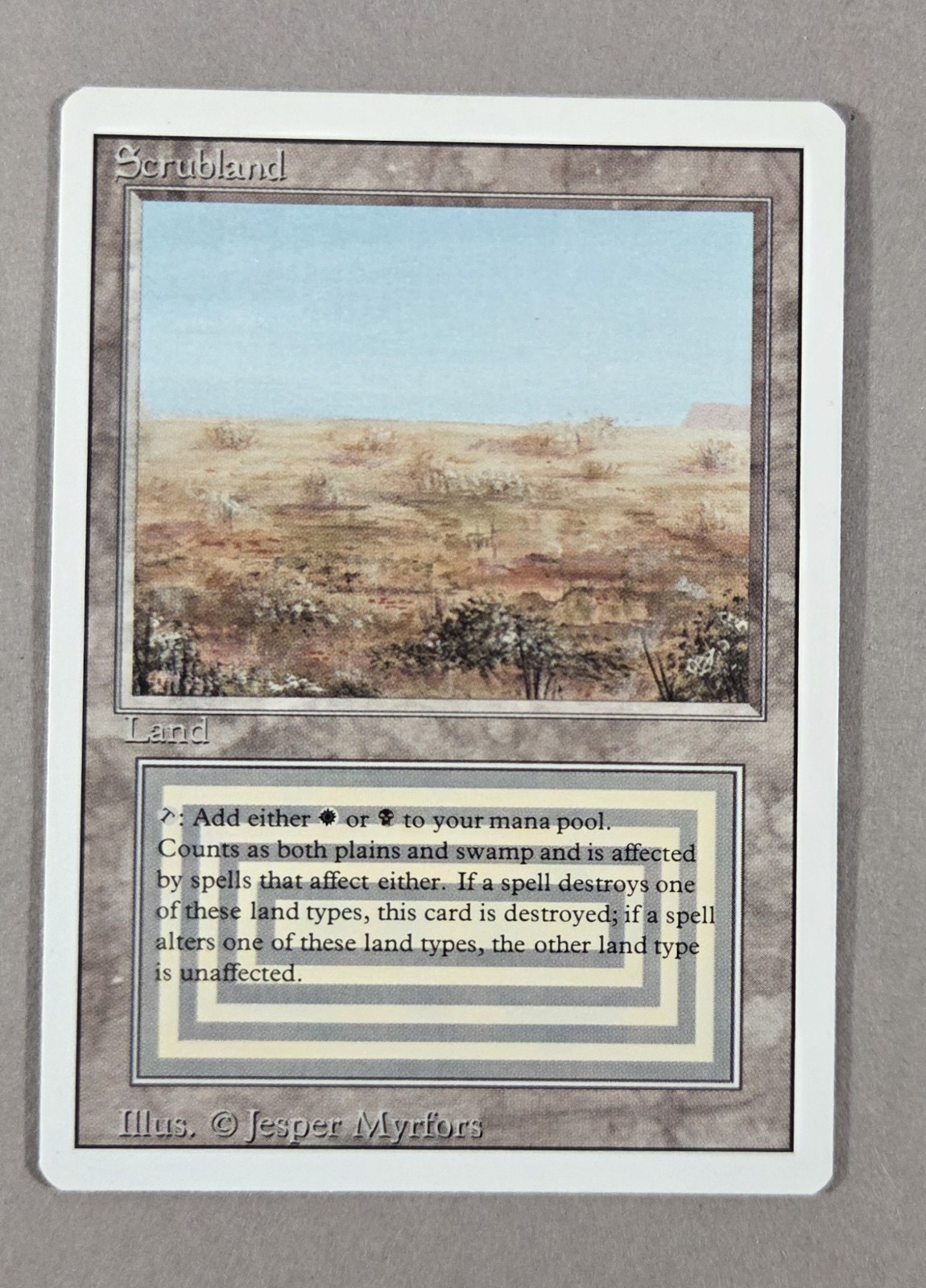 "Scrubland" Dual Land - Magic The Gathering (MTG Revised Edition) Mint!