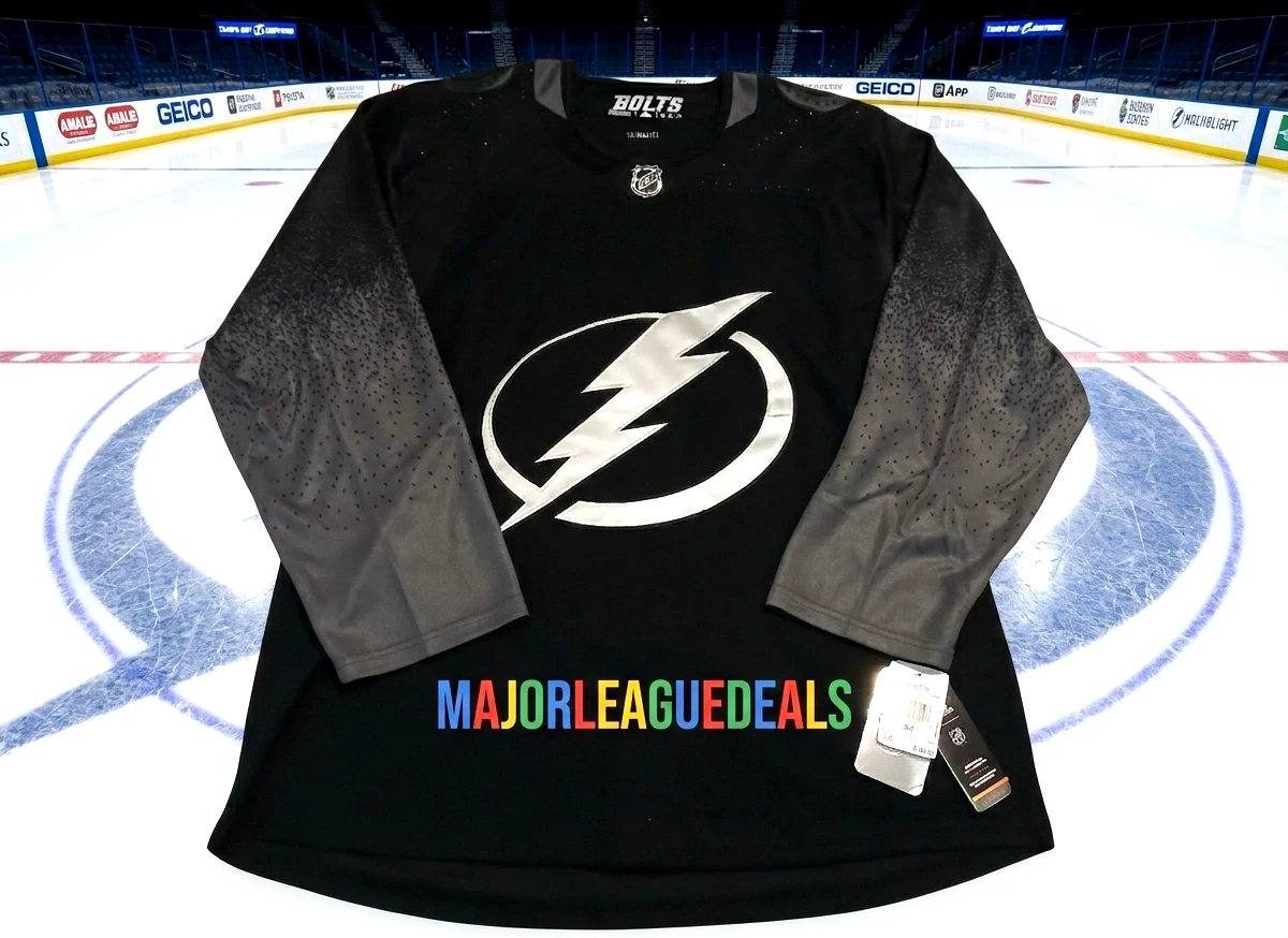 Maillot Hockey Vintage CCM Tampa Bay Lightning Années 90 - Taille L, Blanc Noir Bleu