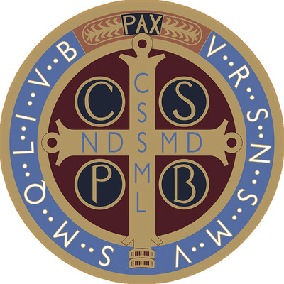 3 Catholic Saint Benedict Medal Stickers 2.5'' Round Protect From Curses and Evil