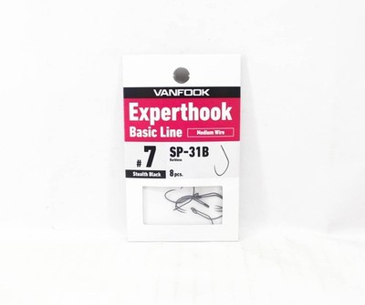 Vanfook SP-31B Spoon Expert Medium Hook Size 7, 8/pack Black (7006)