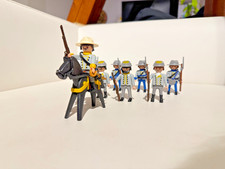  Playmobil ACW EXTREM SELTEN 4x 4622 Soldat + Offizier 7663 +3xSergeants +Pferd 