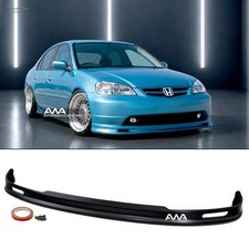 Fits 01-03 Honda Civic 2dr 4dr Pu Polyurethane Mugen Style Front Bumper Lip