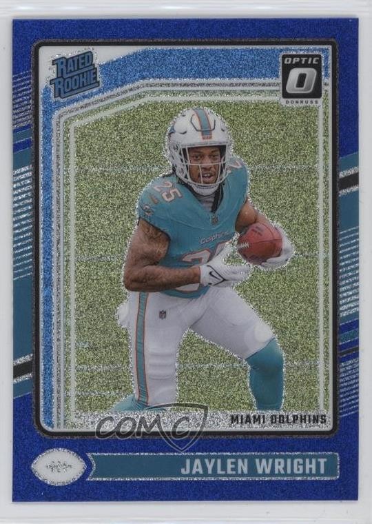 2024 Panini Donruss Optic Rated Rookie Blue Glitter Prizm Jaylen Wright #249