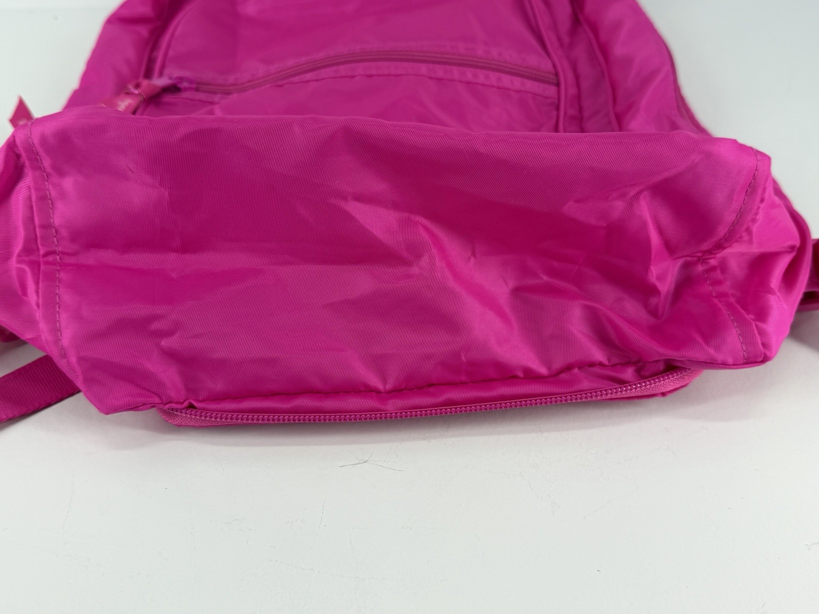 Vera Bradley Solid Hot Pink Packable Backpack EUC - image 5