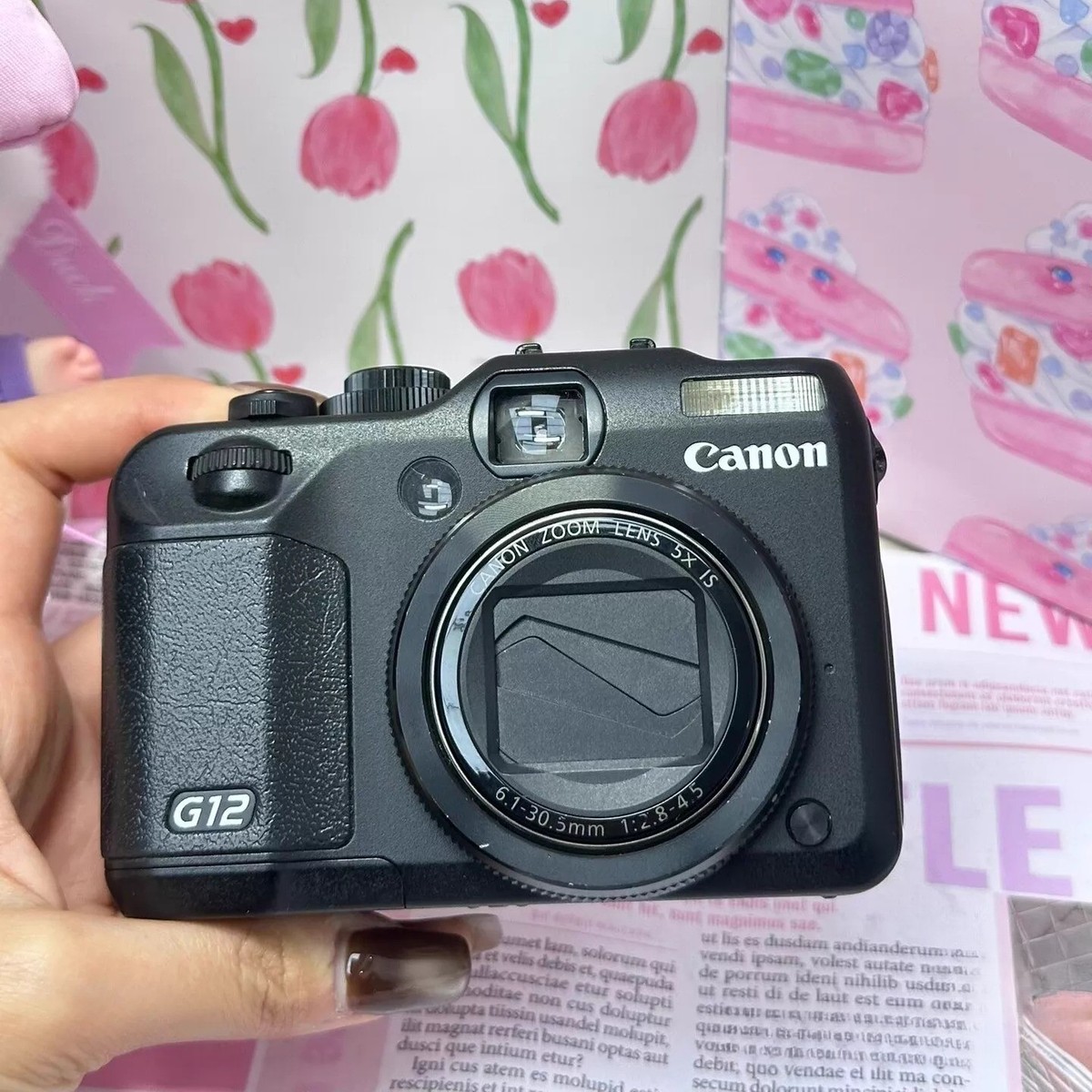Canon Digital Camera G12 10 MP 5x Optical Zoom 28mm Includes Video