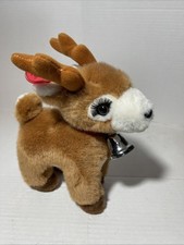 Vintage Russ STARLIGHT Reindeer w/Bell Long Eyelashes Stuffed Animal Plush 8"
